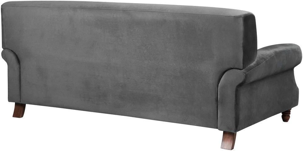 Beliani Dvivietė sofa EIKE aksominė pilka