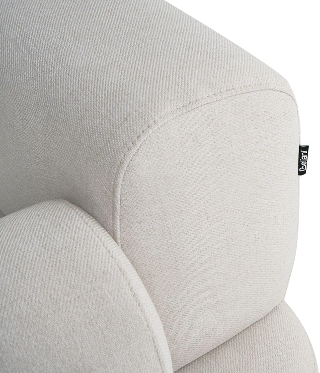 Beliani Dvivietė sofa ELVA, kreminė balta