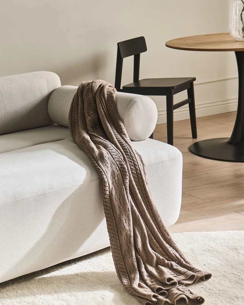 Beliani Dvivietė sofa ELVA, kreminė balta