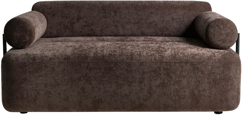 Beliani Dvivietė sofa ELVA, šenilis, tamsiai ruda