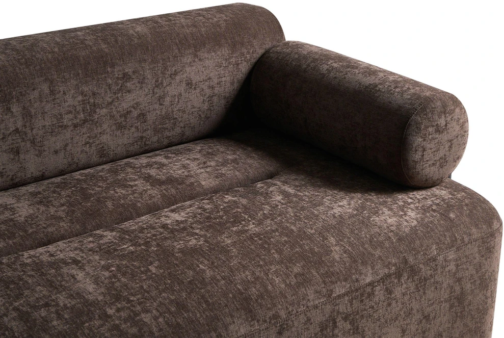 Beliani Dvivietė sofa ELVA, šenilis, tamsiai ruda