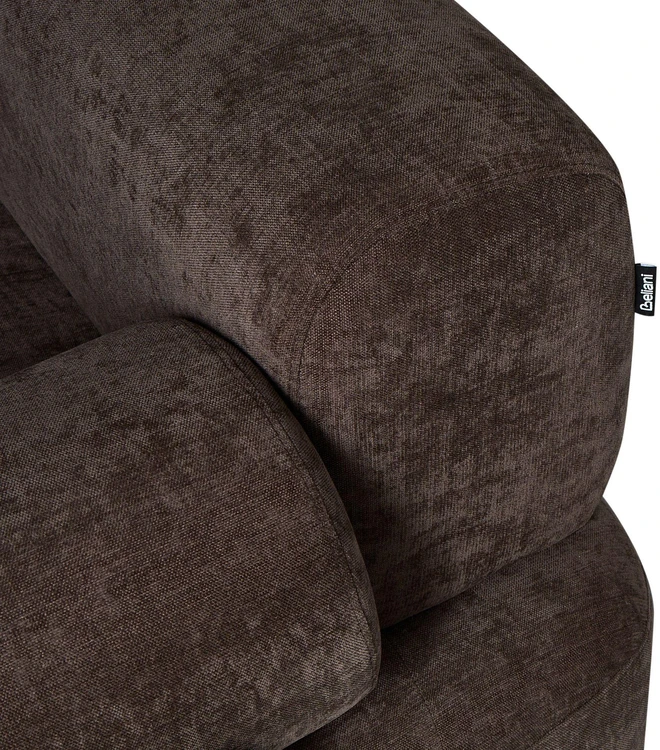 Beliani Dvivietė sofa ELVA, šenilis, tamsiai ruda