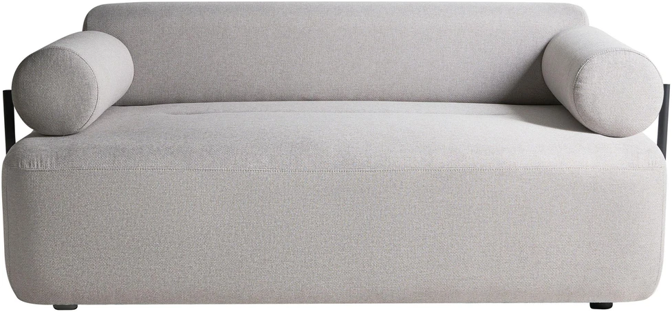 Beliani Dvivietė sofa ELVA šviesiai pilka