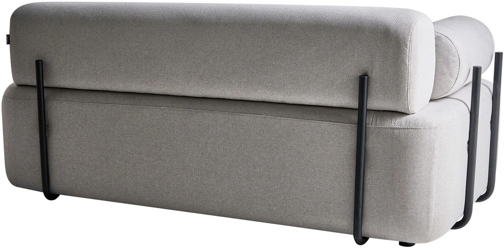 Beliani Dvivietė sofa ELVA šviesiai pilka