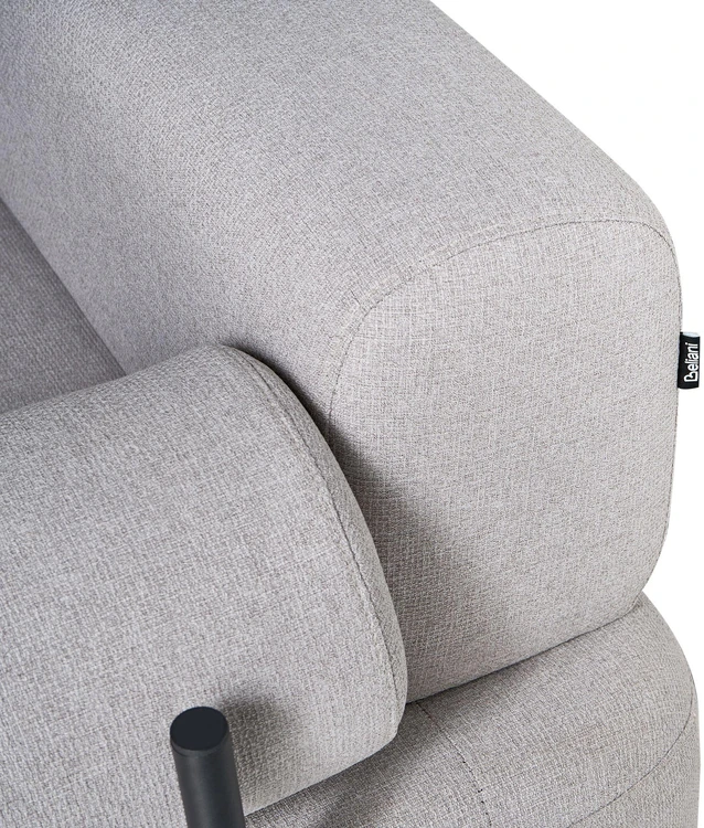 Beliani Dvivietė sofa ELVA šviesiai pilka
