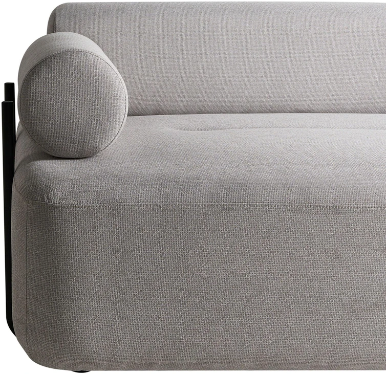 Beliani Dvivietė sofa ELVA šviesiai pilka