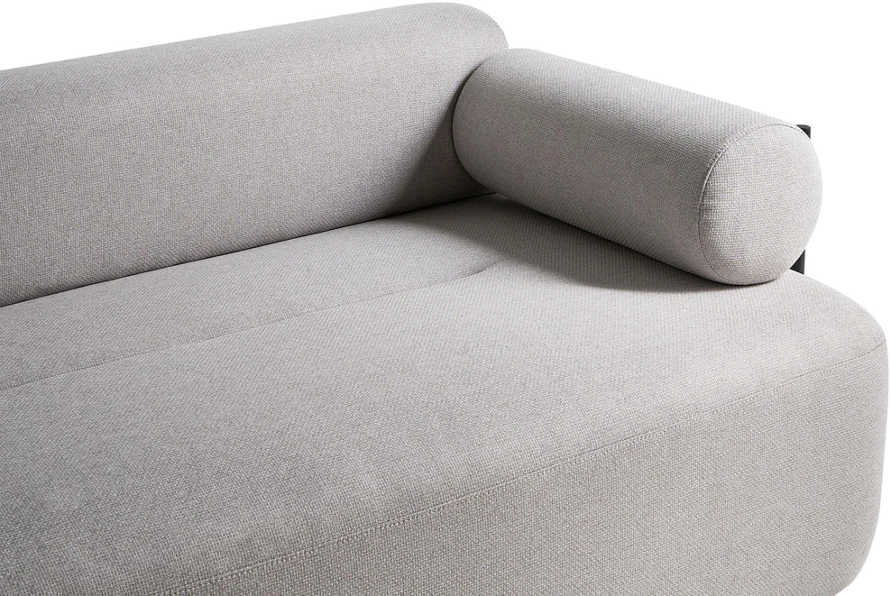 Beliani Dvivietė sofa ELVA šviesiai pilka