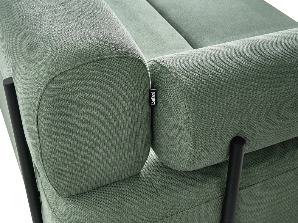 Beliani Dvivietė sofa ELVA šviesiai žalia