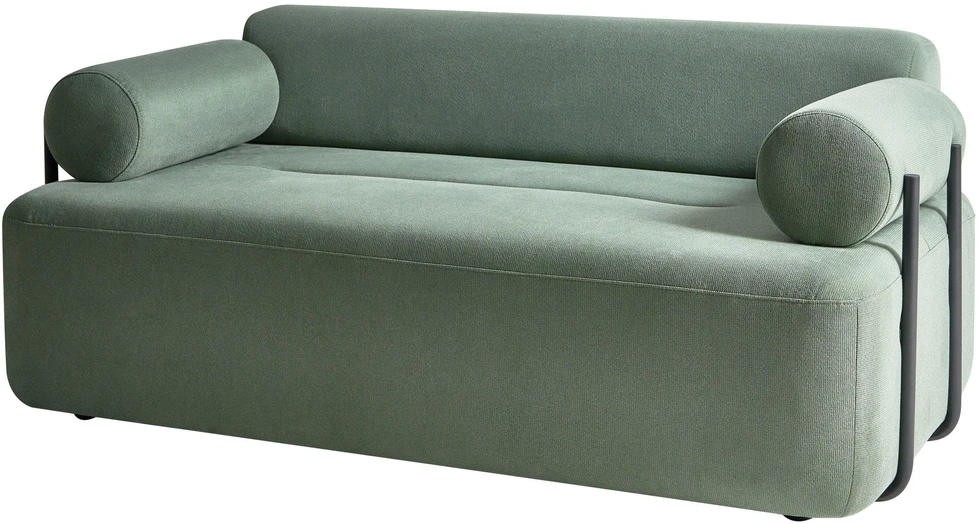 Beliani Dvivietė sofa ELVA šviesiai žalia