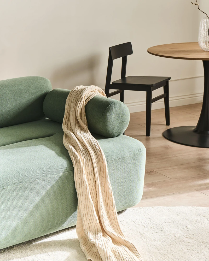 Beliani Dvivietė sofa ELVA šviesiai žalia