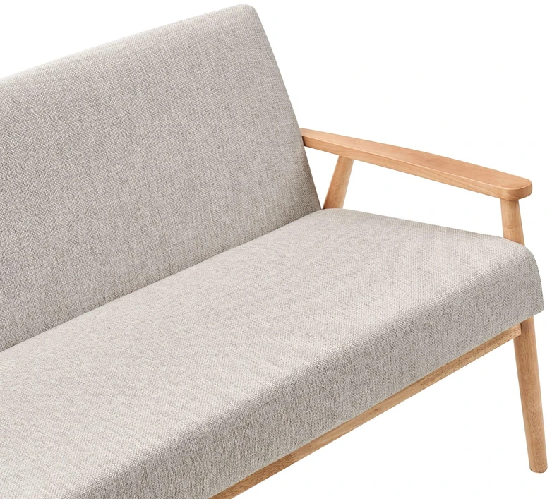 Beliani Dvivietė sofa ESRUM šviesiai ruda/pilka
