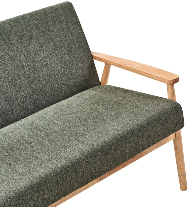 Beliani Dvivietė sofa ESRUM šviesiai ruda/žalia