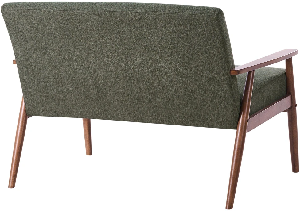 Beliani Dvivietė sofa ESRUM tamsiai ruda / žalia
