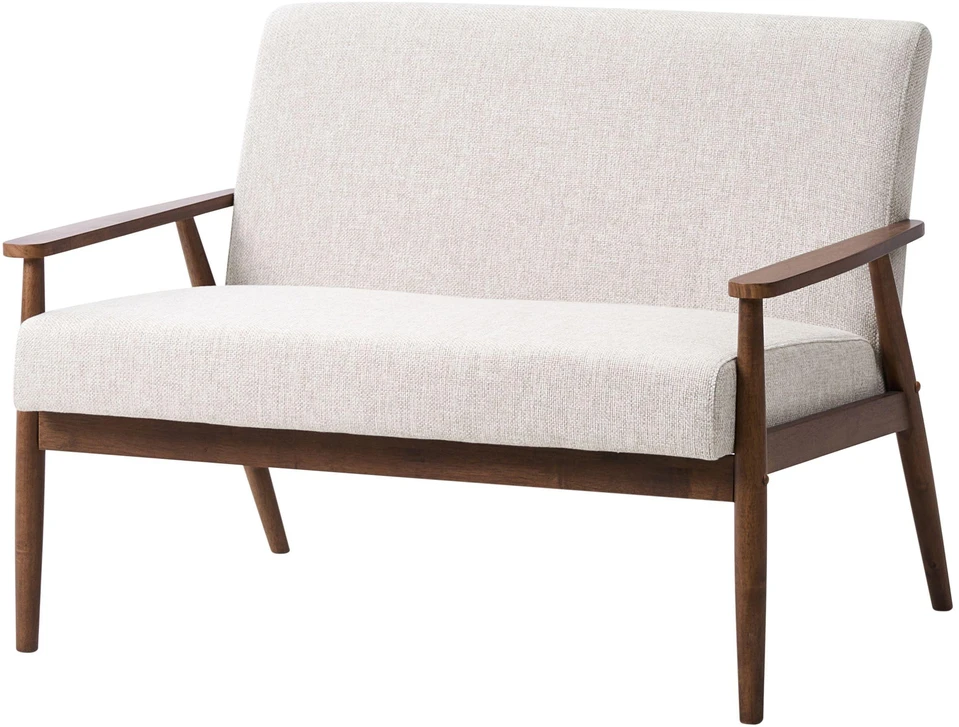 Beliani Dvivietė sofa ESRUM tamsiai ruda/pilka
