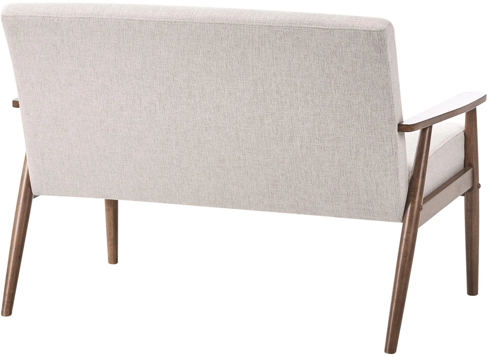 Beliani Dvivietė sofa ESRUM tamsiai ruda/smėlio spalvos