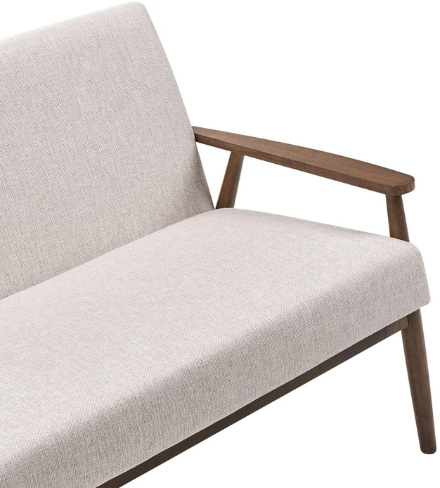 Beliani Dvivietė sofa ESRUM tamsiai ruda/smėlio spalvos