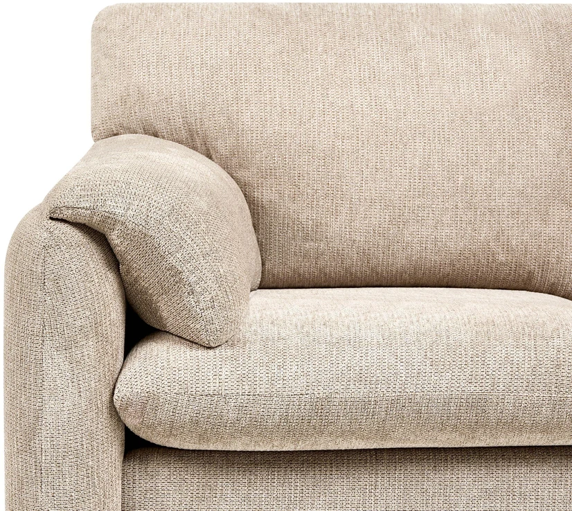 Beliani Dvivietė sofa GETA smėlio ir pilkos spalvos
