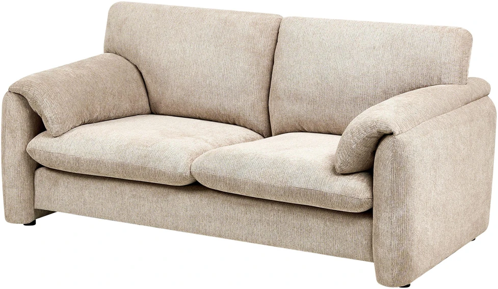 Beliani Dvivietė sofa GETA smėlio ir pilkos spalvos