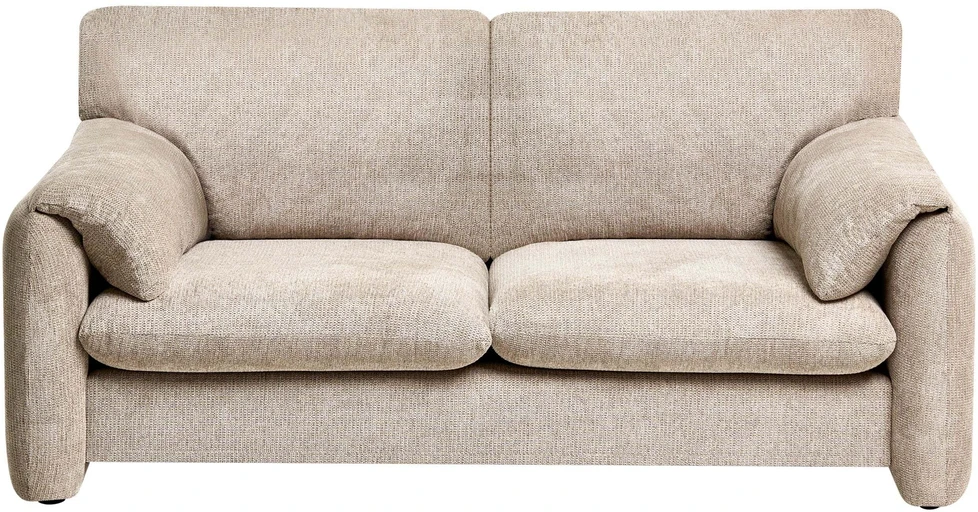 Beliani Dvivietė sofa GETA smėlio ir pilkos spalvos