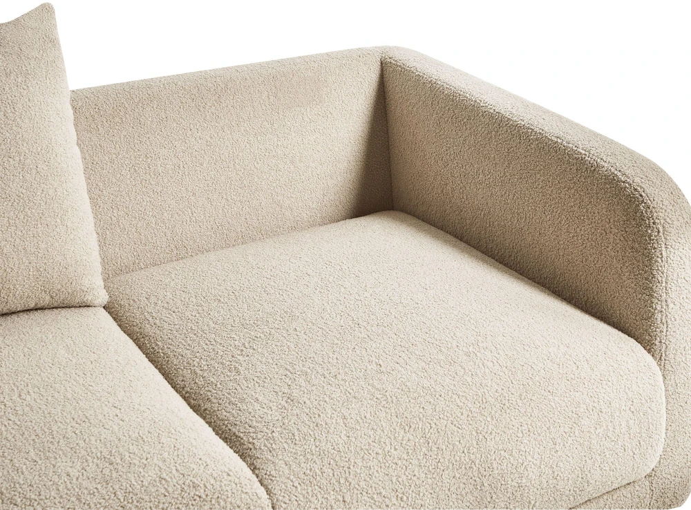 Beliani Dvivietė sofa GIMO Boucle smėlio spalvos