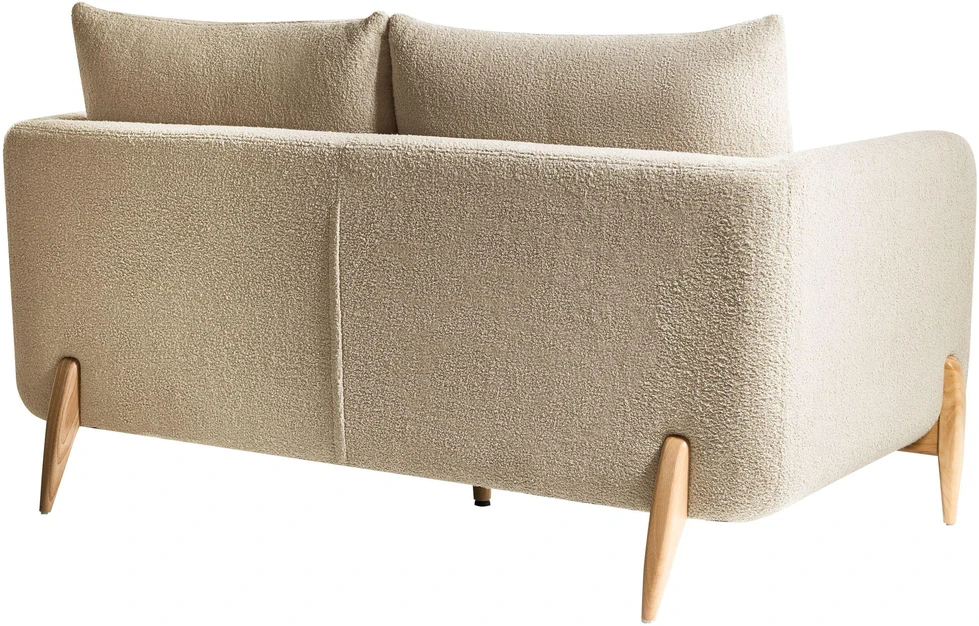 Beliani Dvivietė sofa GIMO Boucle smėlio spalvos