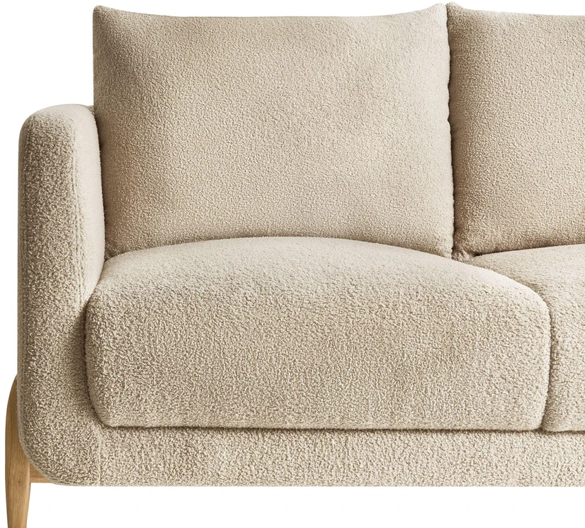 Beliani Dvivietė sofa GIMO Boucle smėlio spalvos