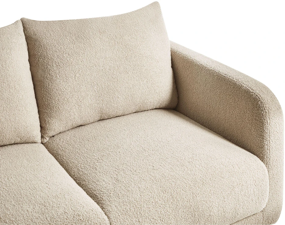 Beliani Dvivietė sofa GIMO Boucle smėlio spalvos