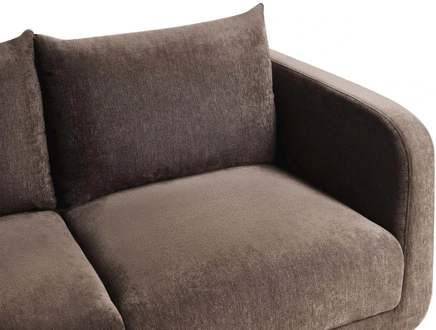 Beliani Dvivietė sofa GIMO, šenilinė, tamsiai ruda