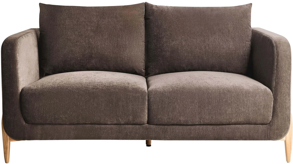 Beliani Dvivietė sofa GIMO, šenilinė, tamsiai ruda