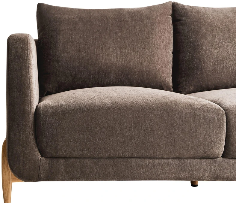 Beliani Dvivietė sofa GIMO, šenilinė, tamsiai ruda
