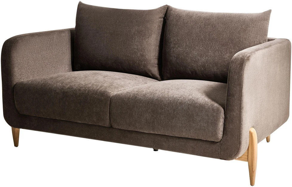 Beliani Dvivietė sofa GIMO, šenilinė, tamsiai ruda
