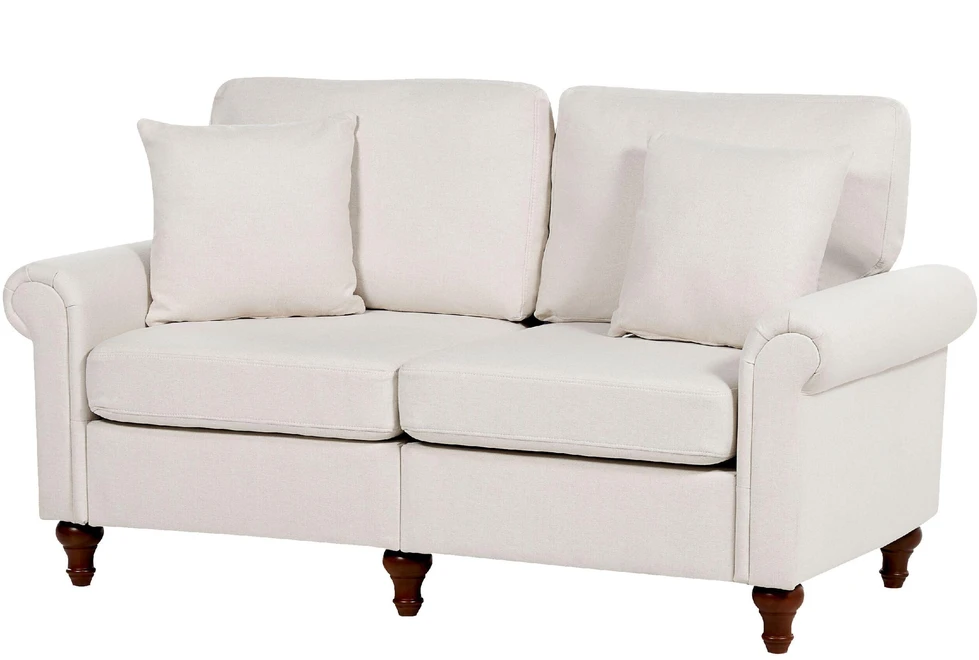 Beliani Dvivietė sofa GINNERUP, šviesiai smėlinė