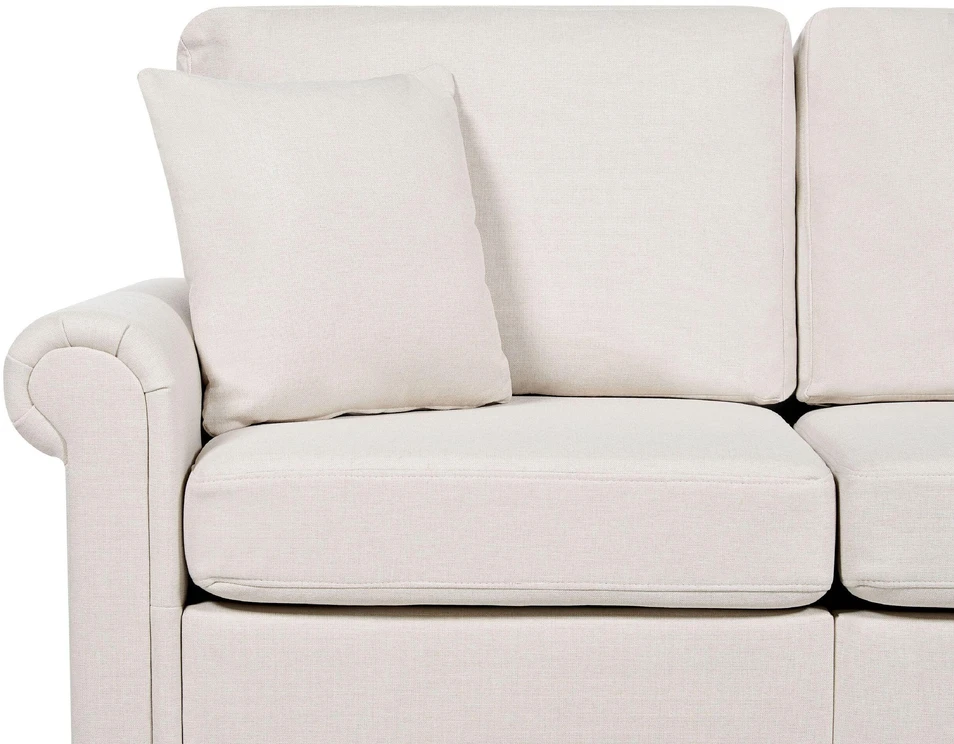 Beliani Dvivietė sofa GINNERUP, šviesiai smėlinė