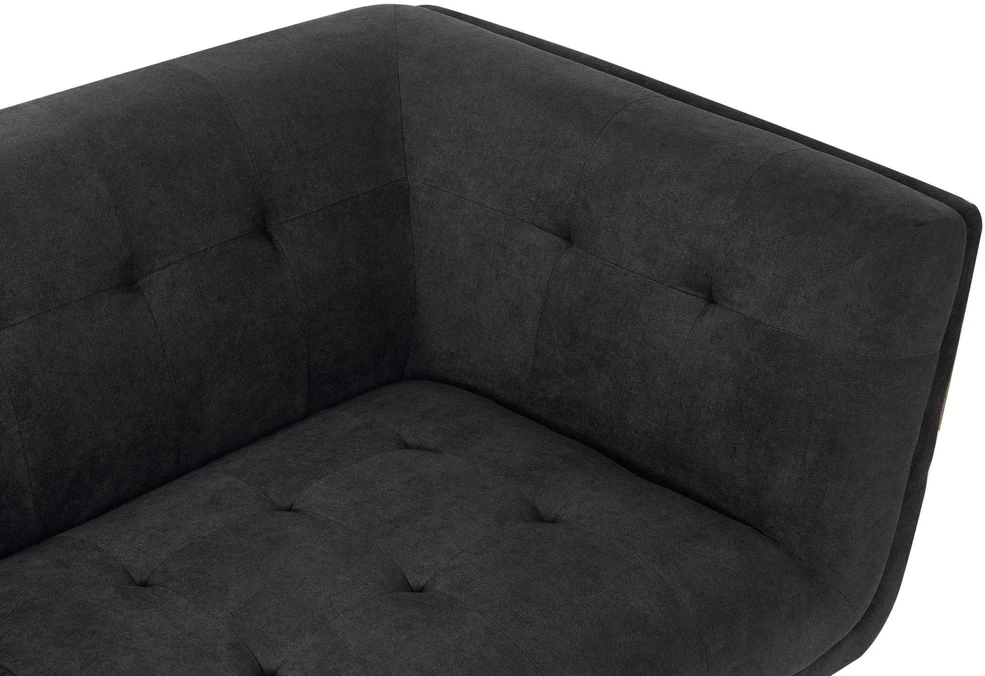 Beliani Dvivietė sofa HABO juoda