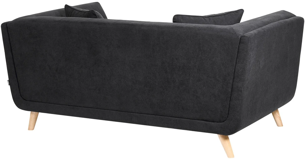 Beliani Dvivietė sofa HABO, juoda