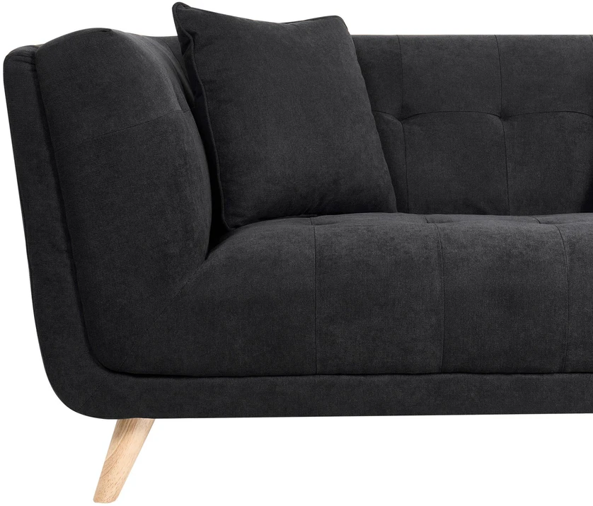 Beliani Dvivietė sofa HABO juoda