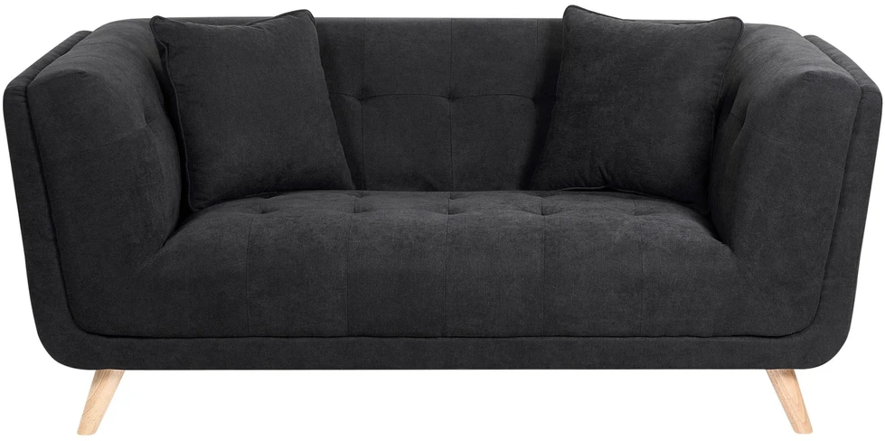 Beliani Dvivietė sofa HABO, juoda