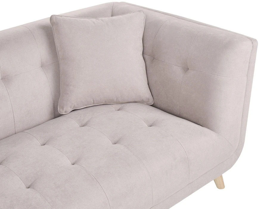 Beliani Dvivietė sofa HABO smėlio ir pilkos spalvos
