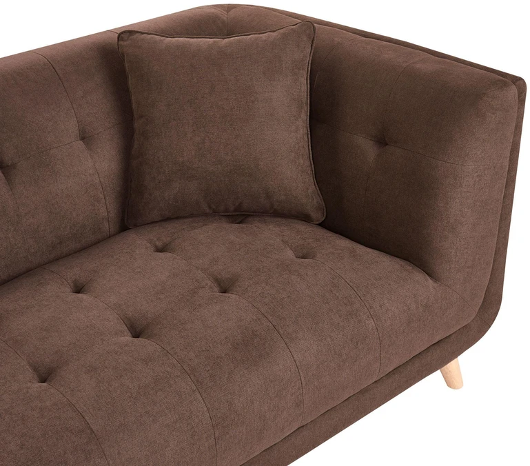 Beliani Dvivietė sofa HABO tamsiai ruda