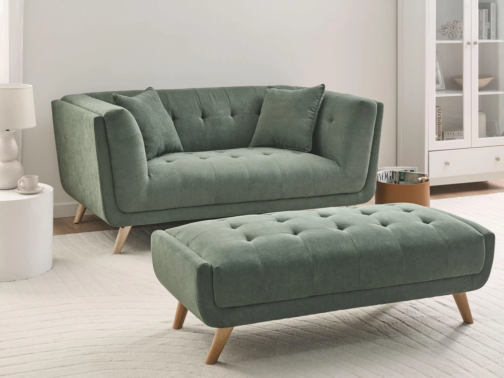 Beliani Dvivietė sofa HABO žalia