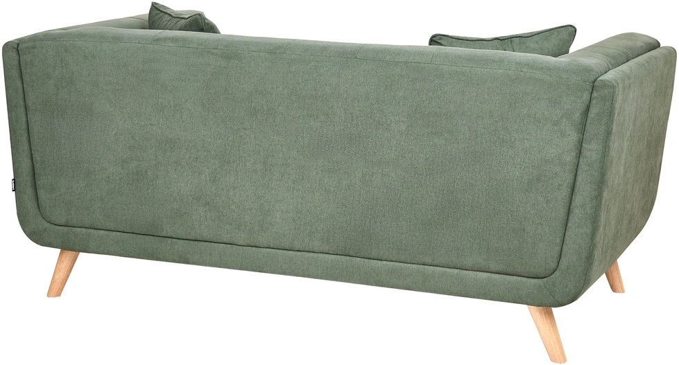 Beliani Dvivietė sofa HABO, žalia, su otomane