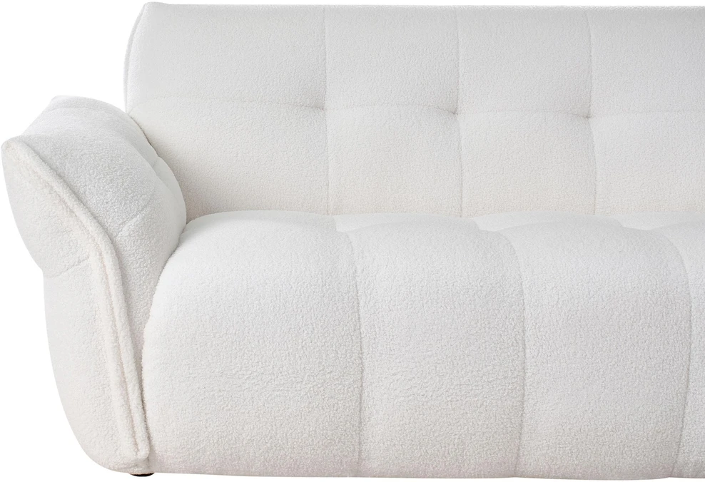 Beliani Dvivietė sofa HALBA Boucle balta