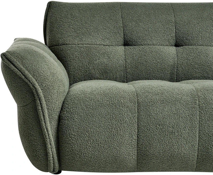 Beliani Dvivietė sofa HALBA Boucle Žalia