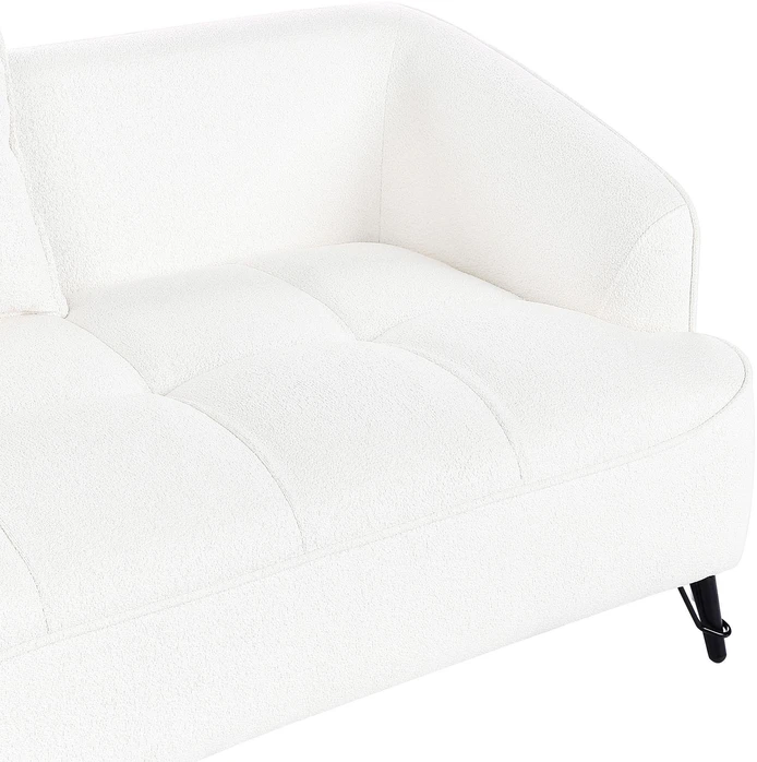 Beliani Dvivietė sofa HOBRO, boucle audinys, balta