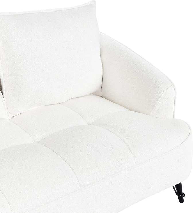 Beliani Dvivietė sofa HOBRO, boucle audinys, balta
