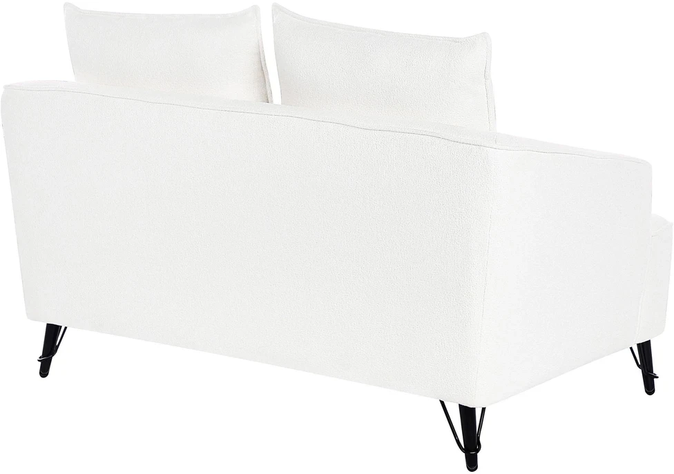 Beliani Dvivietė sofa HOBRO, boucle audinys, balta