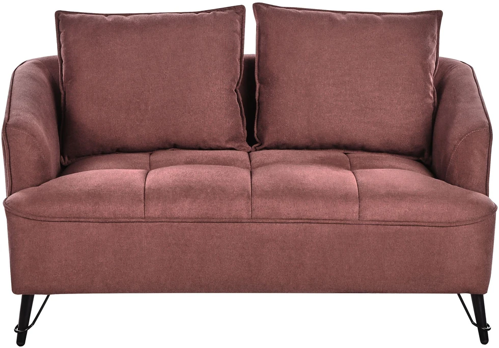 Beliani Dvivietė sofa HOBRO, burgundiška