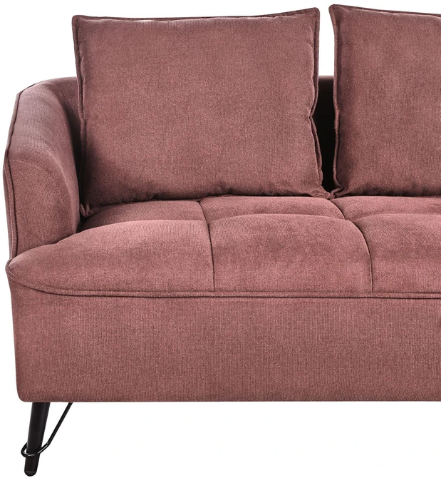 Beliani Dvivietė sofa HOBRO, burgundiška