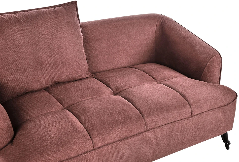 Beliani Dvivietė sofa HOBRO, burgundiška