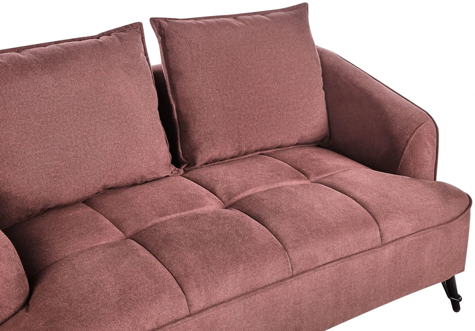 Beliani Dvivietė sofa HOBRO, burgundiška
